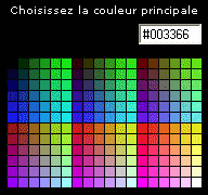 Toutes les nuances possibles en indiquant un code couleur